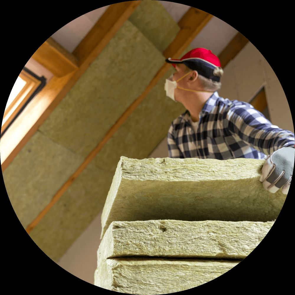 man fixing roof